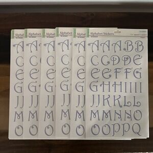 Colorbok Elegant Alphabet Stickers 6 Packs 143 Count 1.25 Inch Lavender Letters